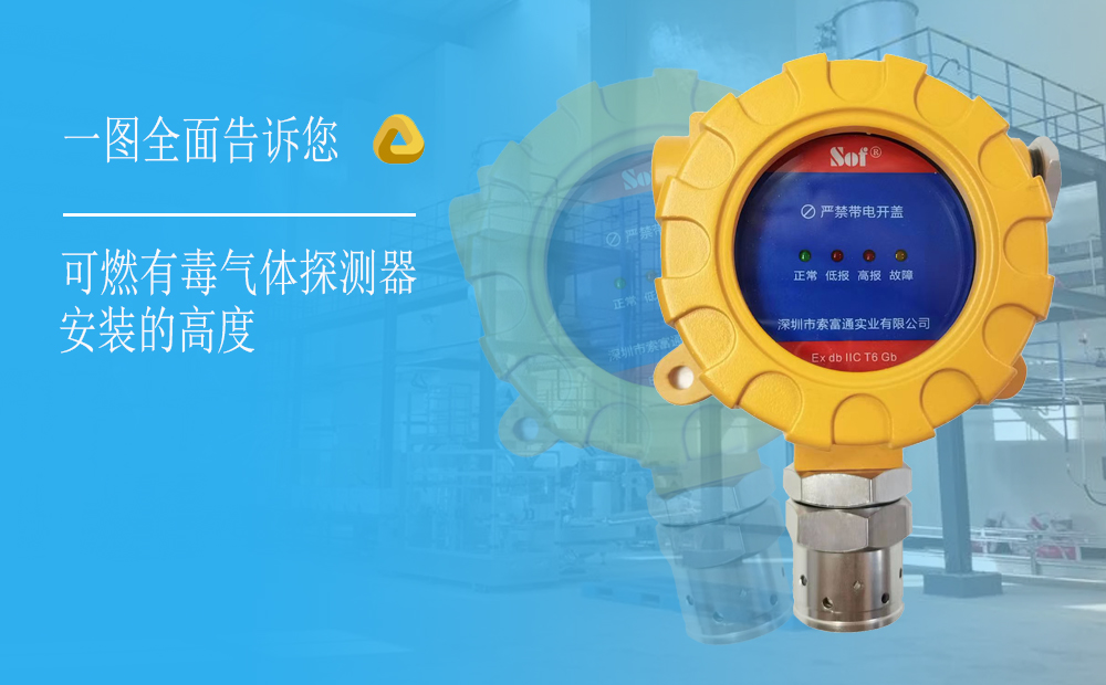 一圖全面告訴告訴您可燃有毒氣體探測(cè)器安裝的高度